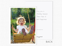 Peace.Love.Joy Holiday Photo Card