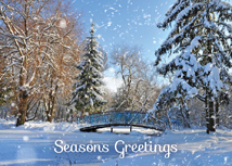 Winter Park Bridge Holiday Greeting Card