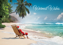 Coastal Santa Holiday Cards