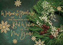 Evergreen Greetings Holiday Cards