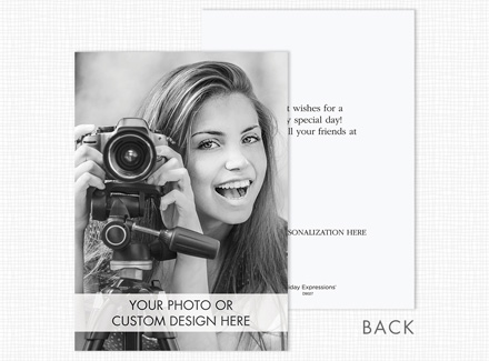 Custom Greeting Card (Vertical, Deluxe Size, Flat)